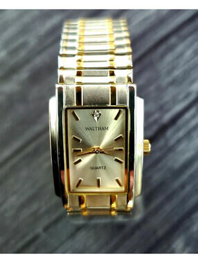 Rare Vintage Waltham Prestige‎ Diamond Mens Watch Box Papers